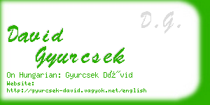 david gyurcsek business card